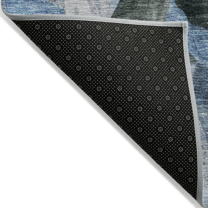 Machine Washable Indoor/Outdoor Chantille ACN2191 Denim 5' x 7'6" Rug