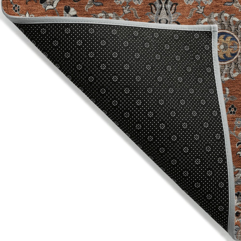 Machine Washable Indoor/Outdoor Chantille ACN2192 Paprika 5' x 7'6" Rug