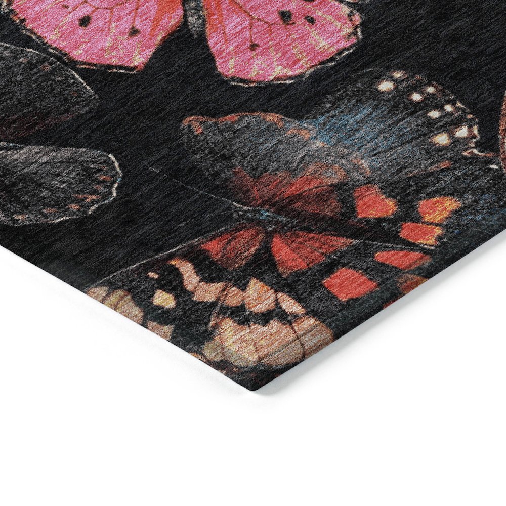 Machine Washable Indoor/Outdoor Chantille ACN2201 Black 5' x 7'6" Rug