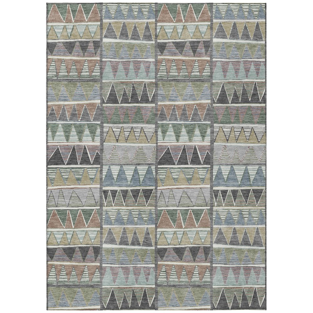 Machine Washable Indoor/Outdoor Chantille ACN2205 Gray 9' x 12' Rug