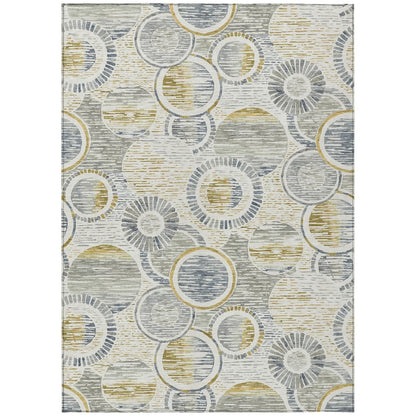 Machine Washable Indoor/Outdoor Chantille ACN2206 Ivory 9' x 12' Rug