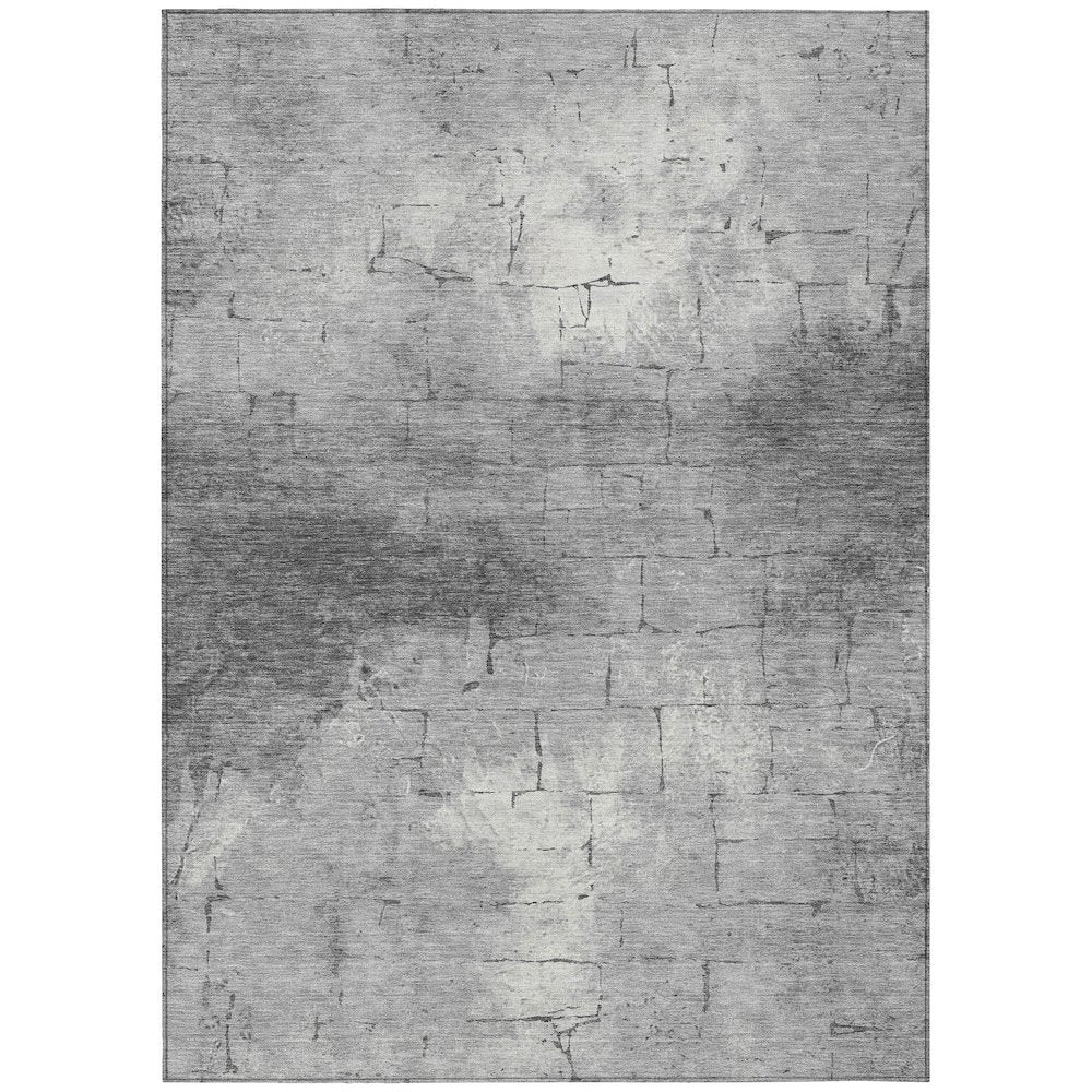 Machine Washable Indoor/Outdoor Chantille ACN2215 Gray 9' x 12' Rug