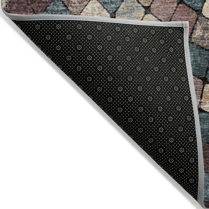 Machine Washable Indoor/Outdoor Chantille ACN2216 Copper 5' x 7'6" Rug