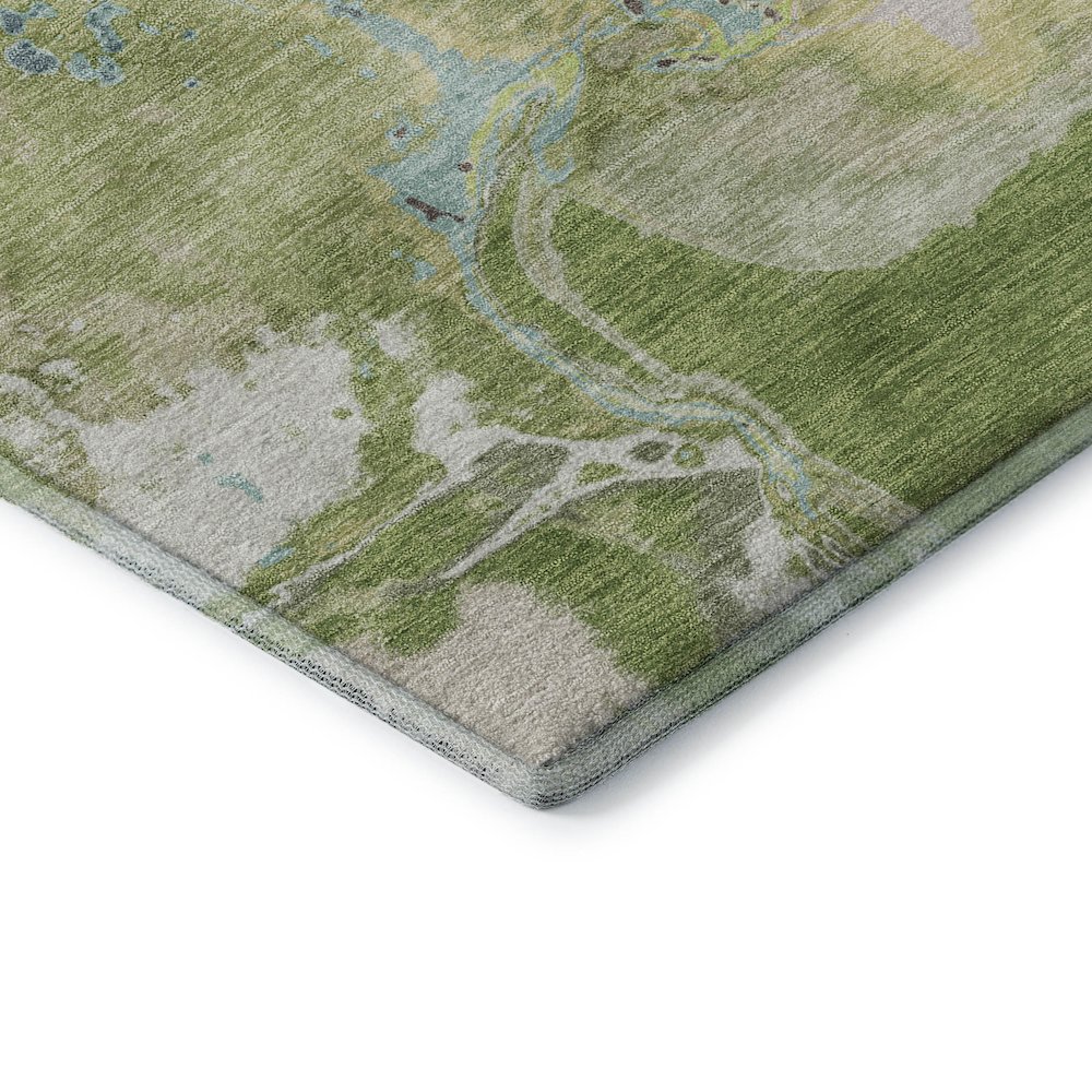 Premium Machine Washable Mayfield AMF1005 Green 5' x 7'6" Rug