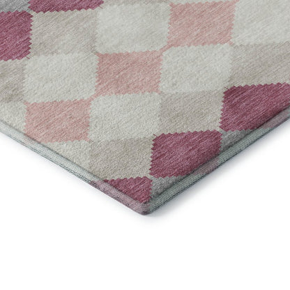 Premium Machine Washable Mayfield AMF1007 Pink 5' x 7'6" Rug