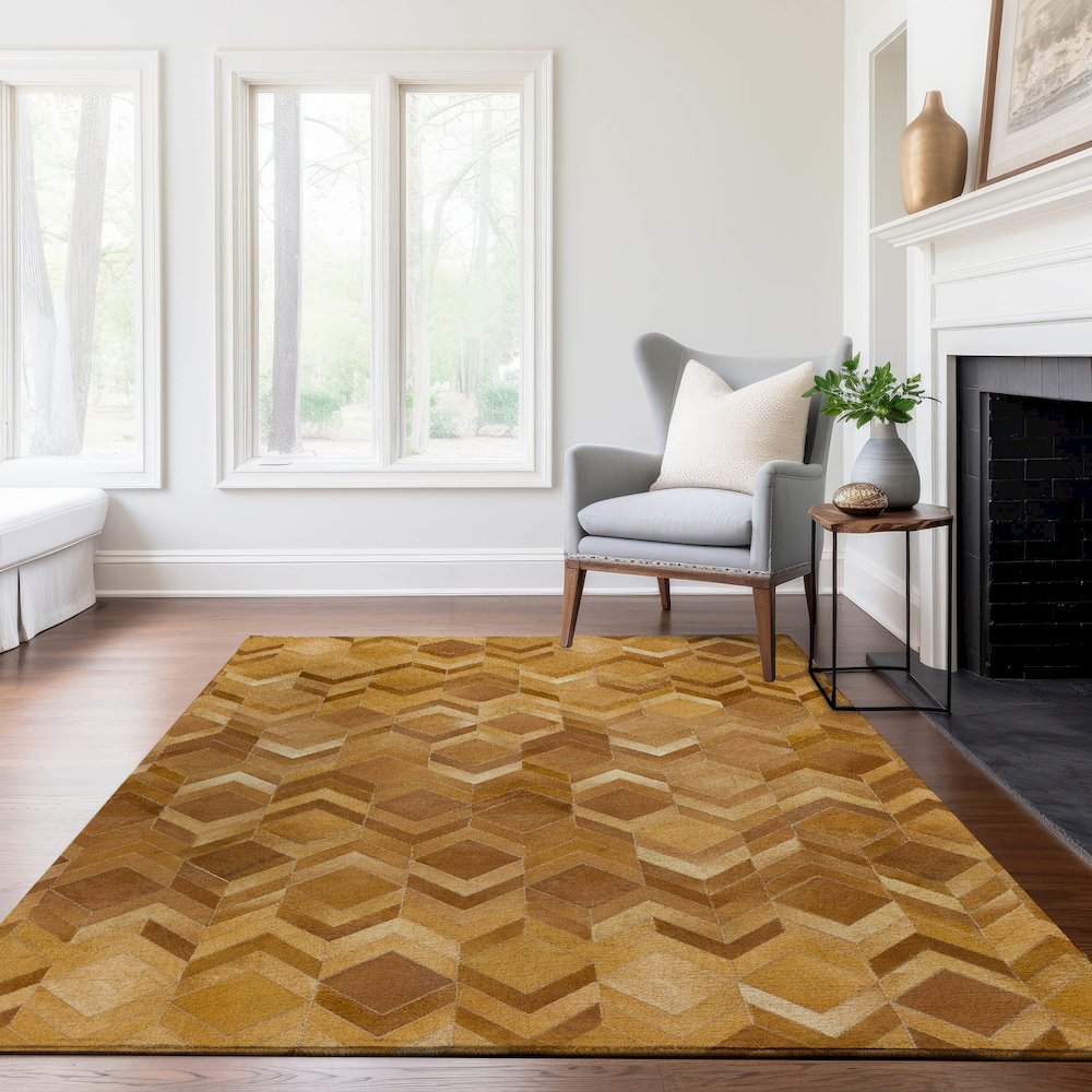 Premium Machine Washable Mayfield  Brown 9' x 12' Rug