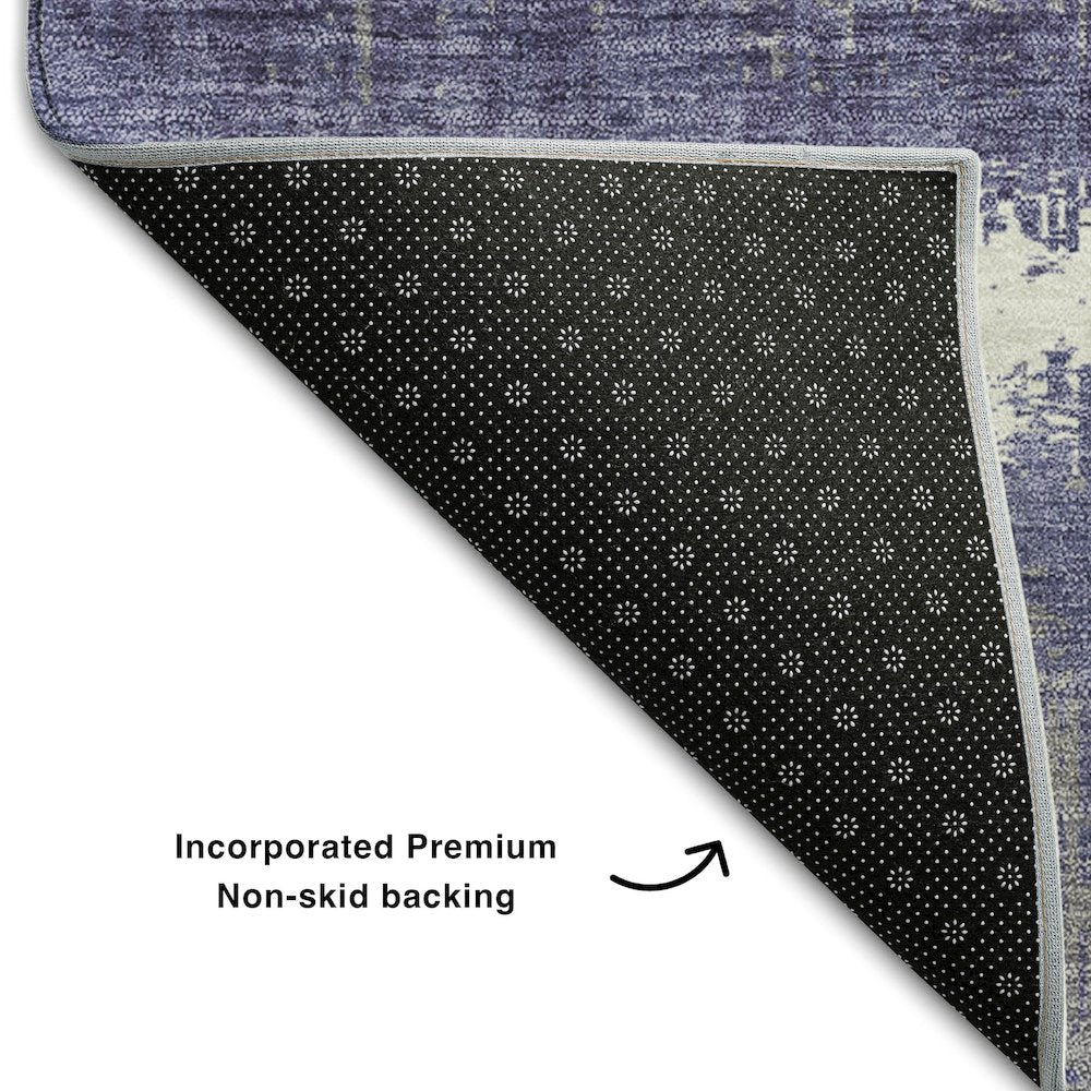Premium Machine Washable Mayfield AMF1013 Purple 5' x 7'6" Rug