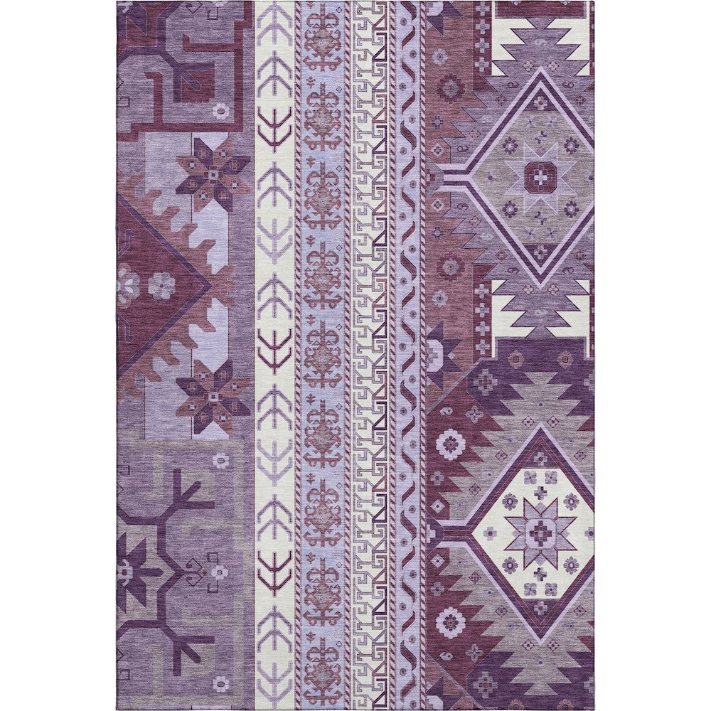 Premium Machine Washable Mayfield AMF1015 Purple 9' x 12' Rug