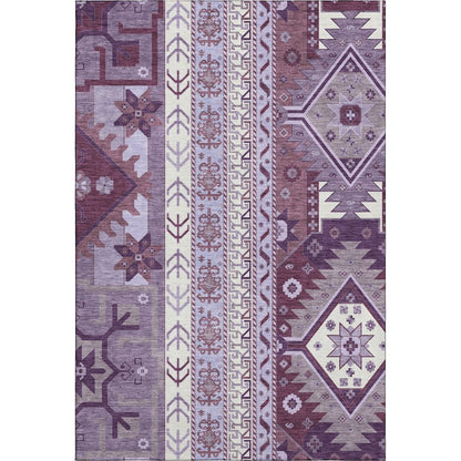 Premium Machine Washable Mayfield AMF1015 Purple 9' x 12' Rug
