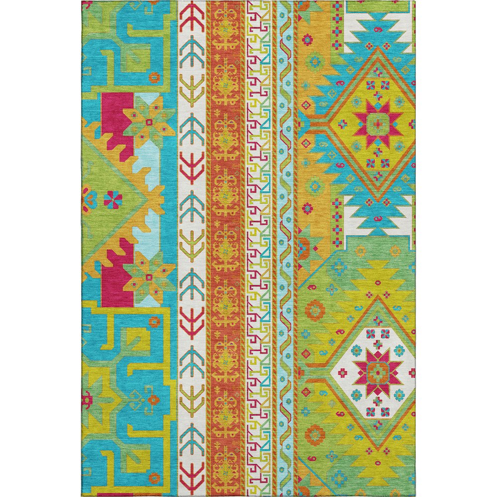 Premium Machine Washable Mayfield AMF1015 Teal 9' x 12' Rug