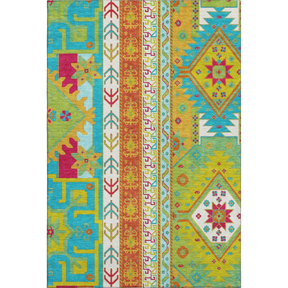 Premium Machine Washable Mayfield AMF1015 Teal 9' x 12' Rug