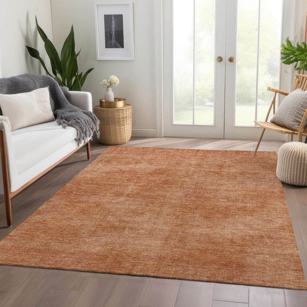 Premium Machine Washable Mayfield AMF1018 Paprika 9' x 12' Rug