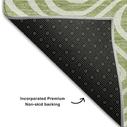 Premium Machine Washable Mayfield AMF1020 Aloe 5' x 7'6" Rug