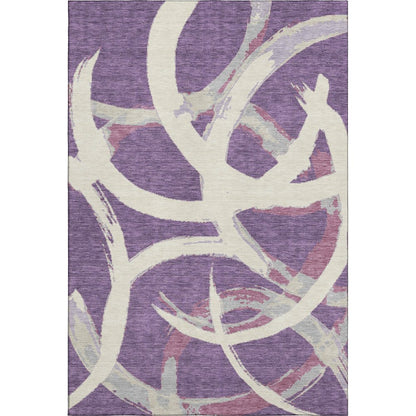 Premium Machine Washable Mayfield AMF1022 Purple 9' x 12' Rug