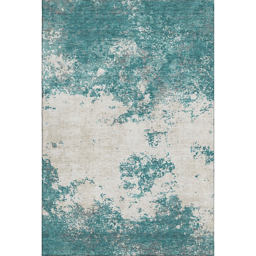 Premium Machine Washable Mayfield AMF1027 Teal 9' x 12' Rug