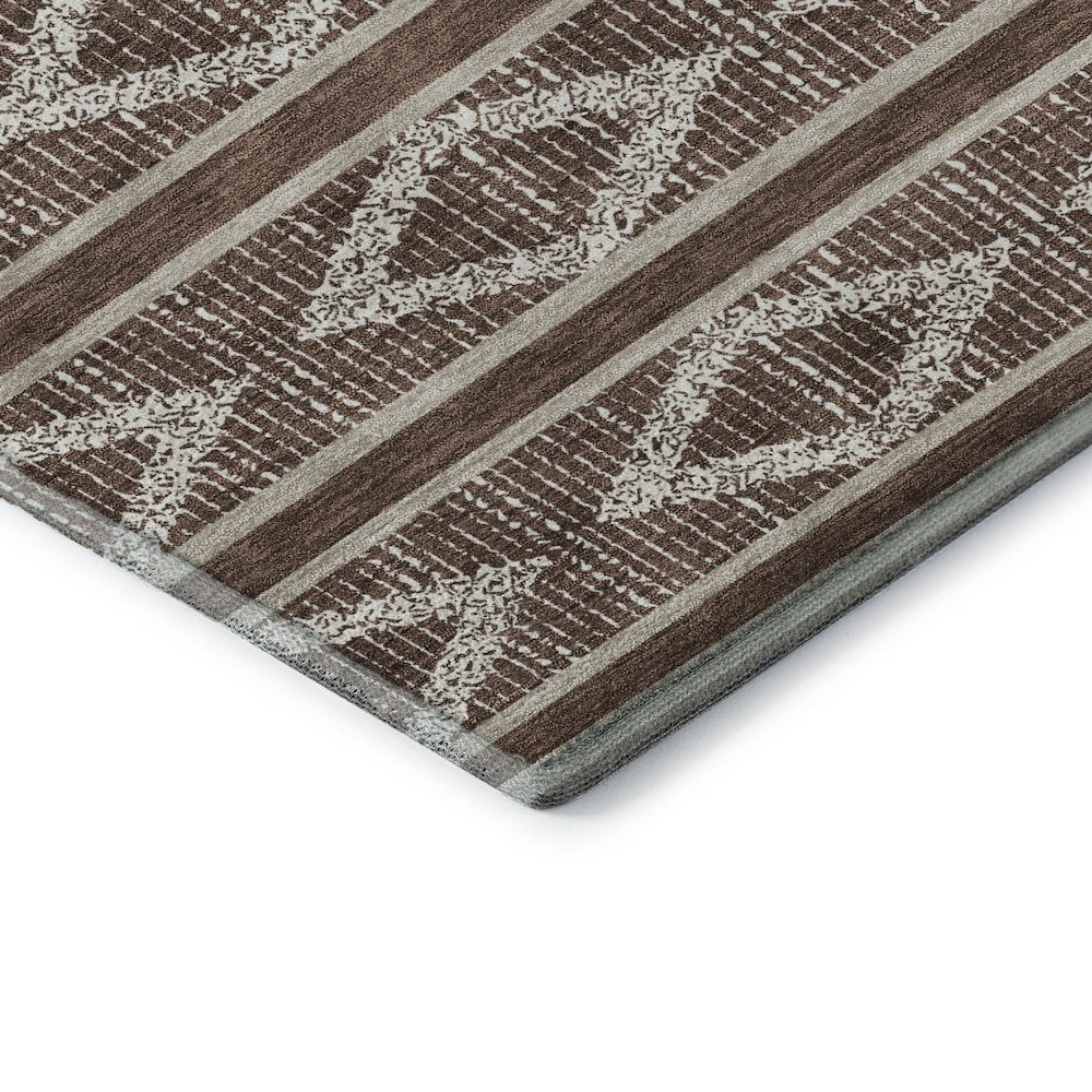 Premium Machine Washable Mayfield AMF1029 Brown 5' x 7'6" Rug