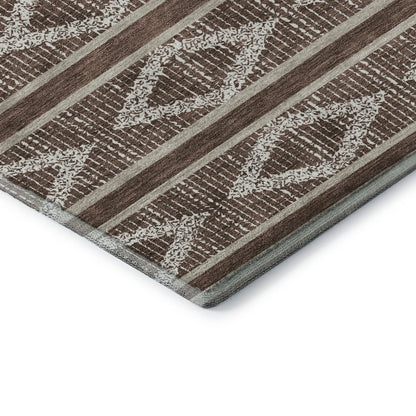 Premium Machine Washable Mayfield AMF1029 Brown 5' x 7'6" Rug