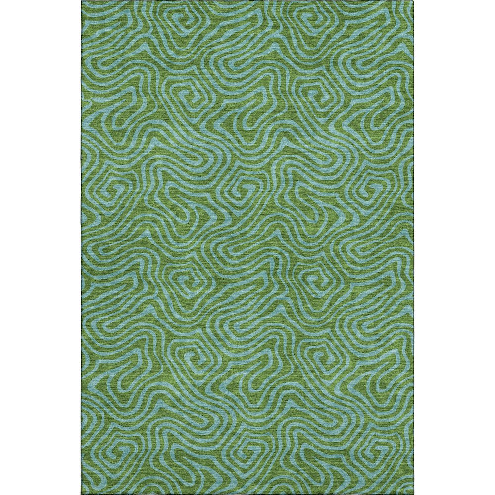 Premium Machine Washable Mayfield AMF1031 Green 9' x 12' Rug