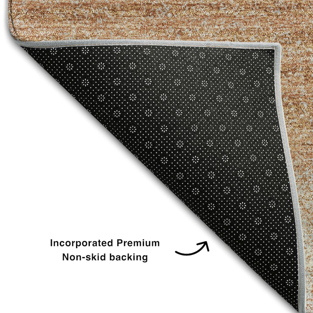Premium Machine Washable Mayfield AMF1033 Copper 5' x 7'6" Rug