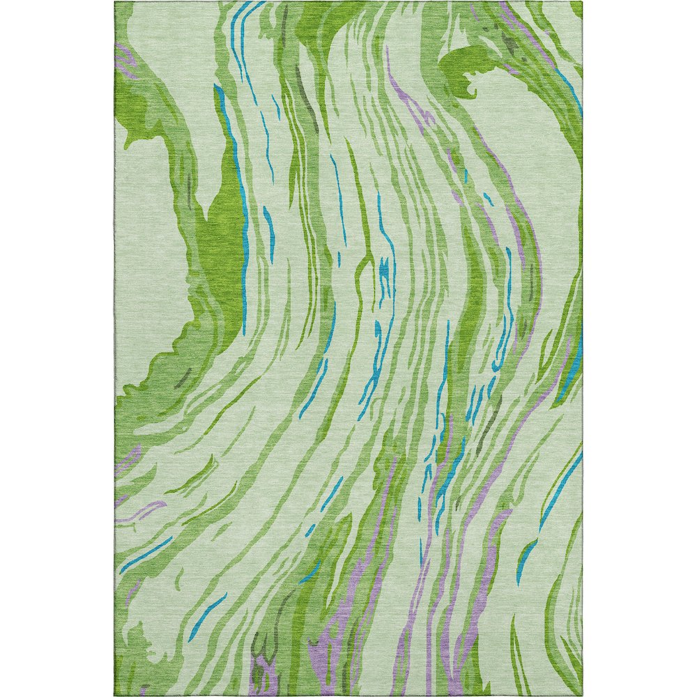 Premium Machine Washable Mayfield AMF1037 Green 9' x 12' Rug