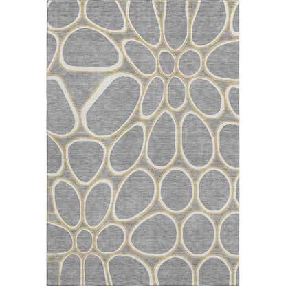 Premium Machine Washable Mayfield AMF1041 Gray 9' x 12' Rug