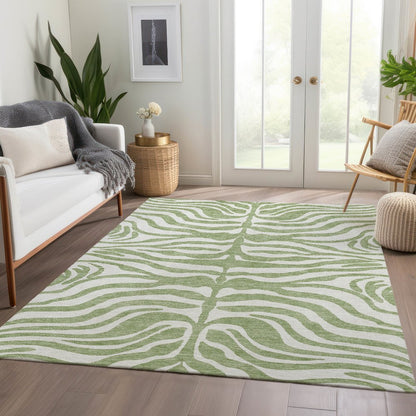 Premium Machine Washable Mayfield AMF1042 Aloe 9' x 12' Rug