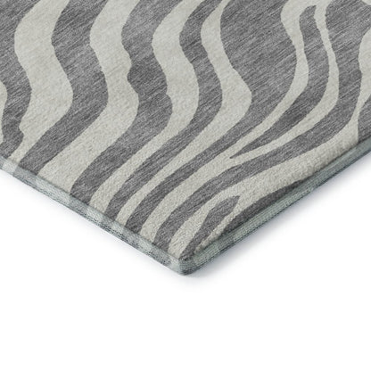 Premium Machine Washable Mayfield AMF1042 Gray 5' x 7'6" Rug