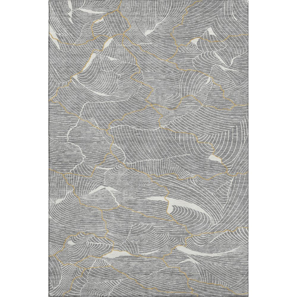 Premium Machine Washable Mayfield AMF1048 Gray 9' x 12' Rug