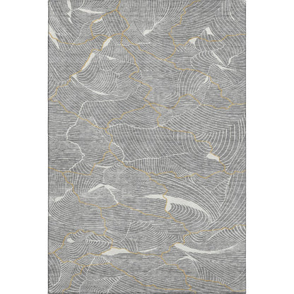 Premium Machine Washable Mayfield AMF1048 Gray 9' x 12' Rug