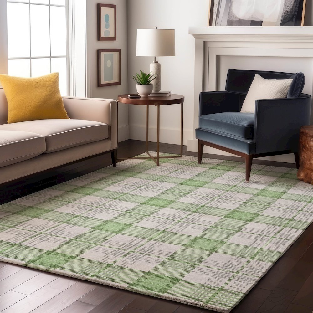 Premium Machine Washable Mayfield AMF1052 Mint 9' x 12' Rug