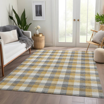 Premium Machine Washable Mayfield AMF1053 Gray 9' x 12' Rug
