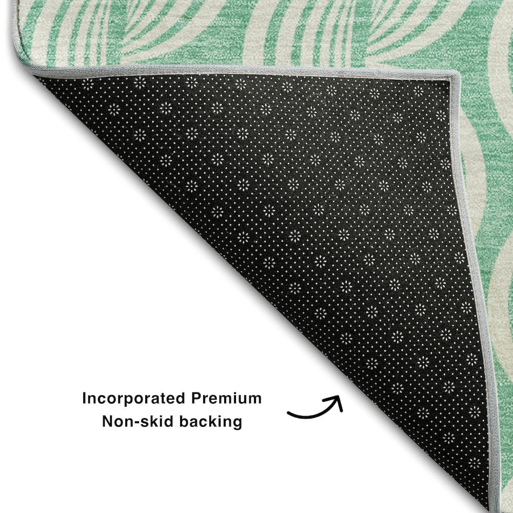 Premium Machine Washable Mayfield AMF1056 Seafoam 5' x 7'6" Rug