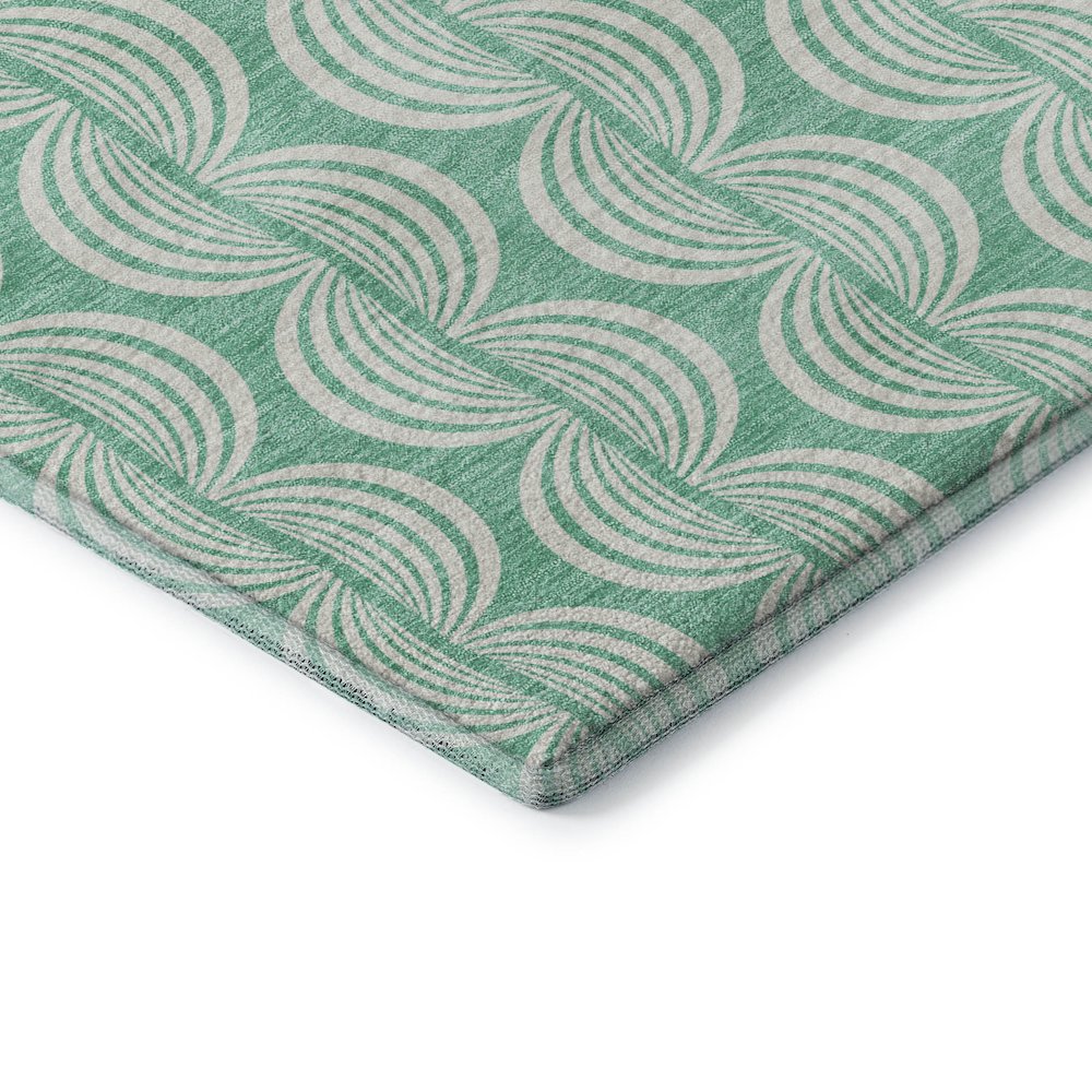 Premium Machine Washable Mayfield AMF1056 Seafoam 5' x 7'6" Rug