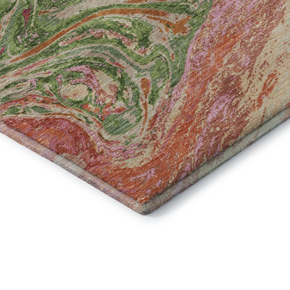 Premium Machine Washable Mayfield AMF1061 Coral 5' x 7'6" Rug