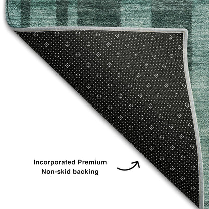 Premium Machine Washable Mayfield AMF1063 Teal 5' x 7'6" Rug