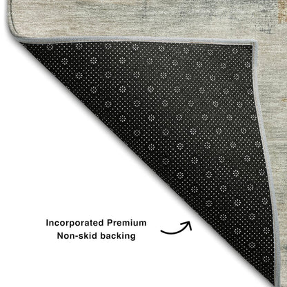Premium Machine Washable Mayfield AMF1071 Taupe 5' x 7'6" Rug