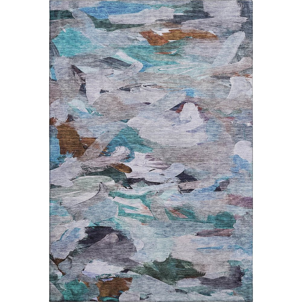 Premium Machine Washable Mayfield AMF1075 Blue 9' x 12' Rug