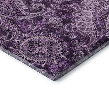 Premium Machine Washable Mayfield AMF1078 Purple 5' x 7'6" Rug