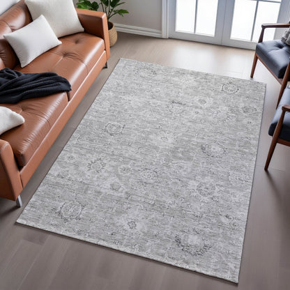 Premium Machine Washable Mayfield AMF1089 Gray 9' x 12' Rug