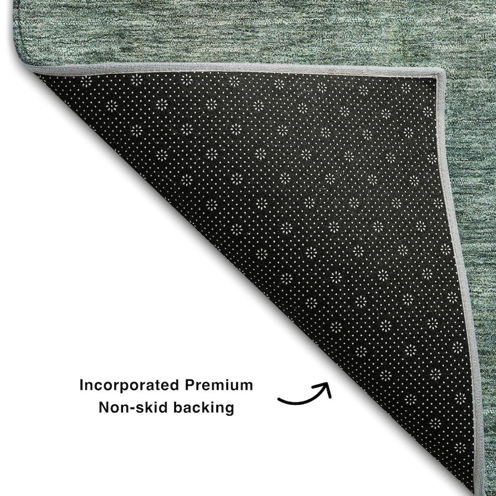 Premium Machine Washable Mayfield AMF1096 Blue 5' x 7'6" Rug