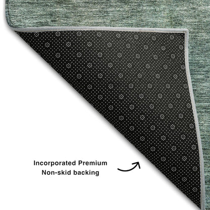 Premium Machine Washable Mayfield AMF1096 Blue 5' x 7'6" Rug