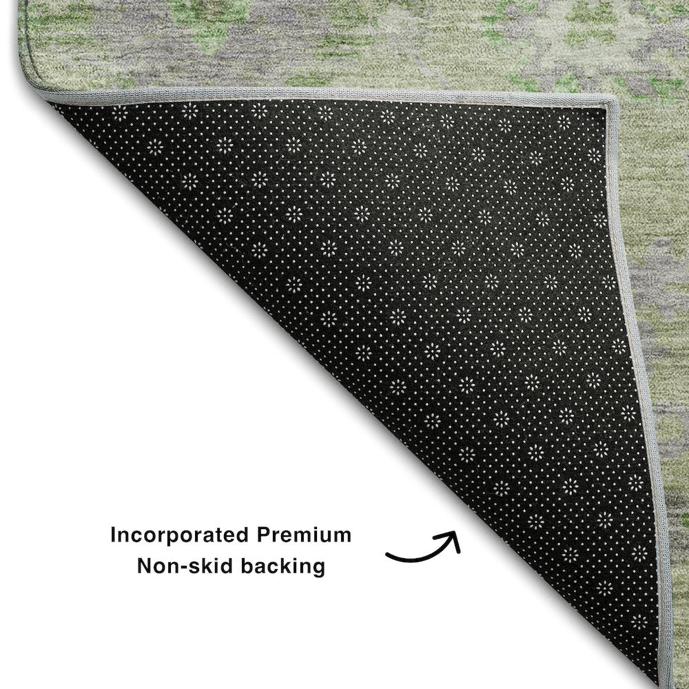 Premium Machine Washable Mayfield AMF1107 Mint 5' x 7'6" Rug