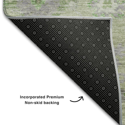 Premium Machine Washable Mayfield AMF1107 Mint 5' x 7'6" Rug