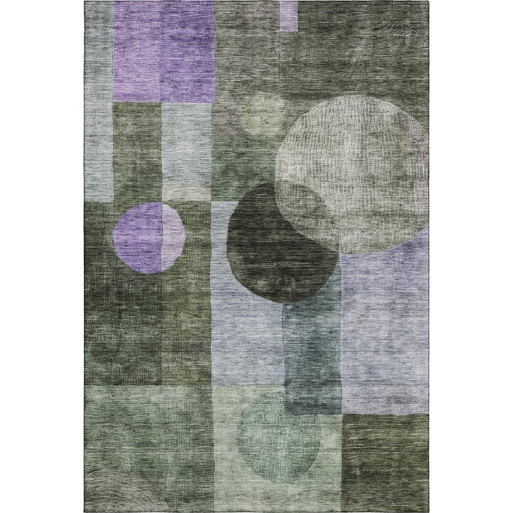 Premium Machine Washable Mayfield AMF1114 Olive 9' x 12' Rug