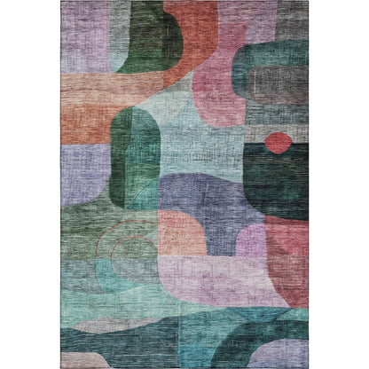 Premium Machine Washable Mayfield AMF1115 Green 9' x 12' Rug