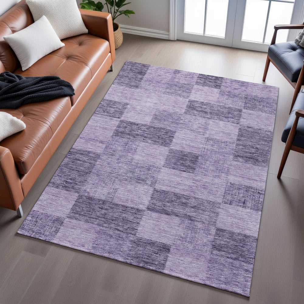 Premium Machine Washable Mayfield AMF1139 Purple 9' x 12' Rug