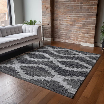 Premium Machine Washable Mayfield  Gray 9' x 12' Rug
