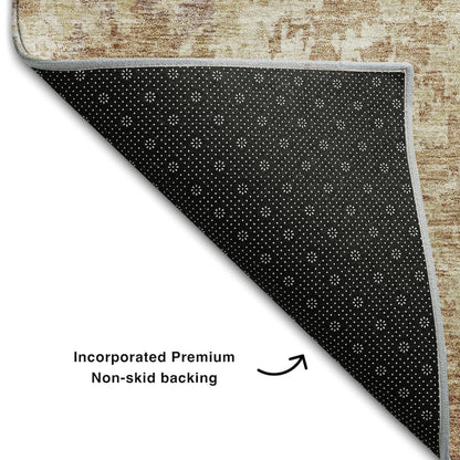 Premium Machine Washable Mayfield AMF1162 Copper 5' x 7'6" Rug