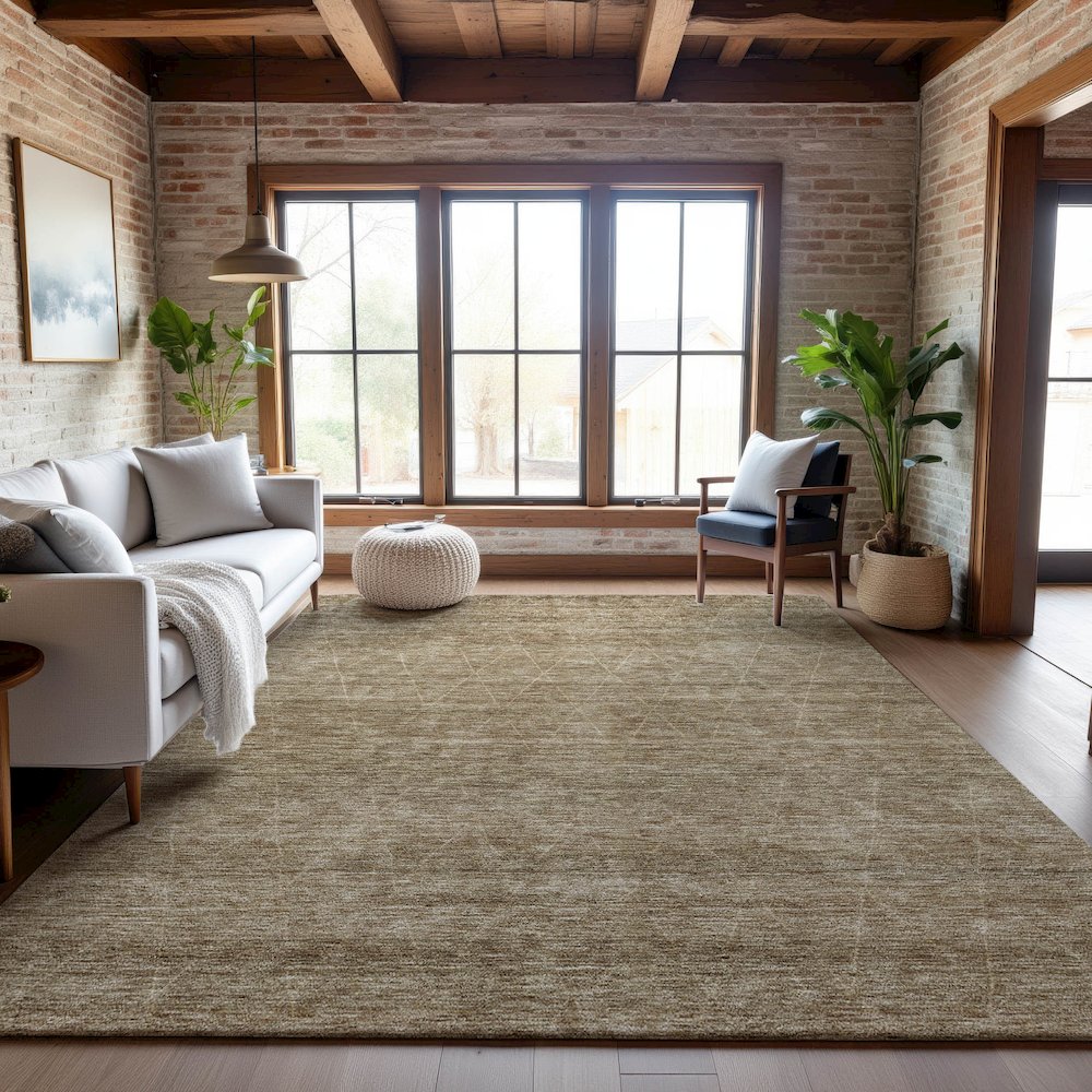 Premium Machine Washable Mayfield AMF1165 Wheat 9' x 12' Rug