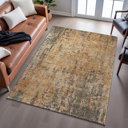 Premium Machine Washable Mayfield AMF1203 Copper 9' x 12' Rug